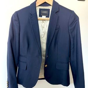 J Crew navy schoolboy blazer, 00P, NWOT